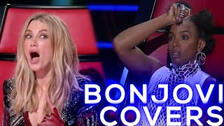 BEST BONJOVI SONGS ON THE VOICE  BEST AUDITIONS [upl. by Alver44]