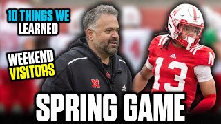 10 THINGS WE LEARNED FROM NEBRASKAS SPRING GAME amp MATT RHULES PRESS CONFERENCE  VISITING RECRUITS [upl. by Eaneg]