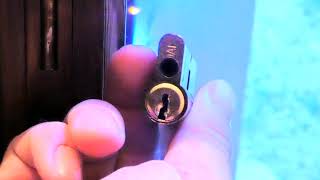 How to drill door lock cylinder  open locked door [upl. by Ahsiuqram96]