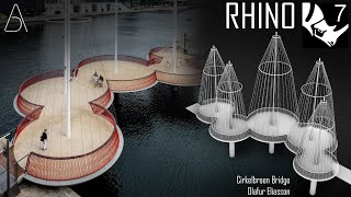 Circle Bridge Olafur Eliasson  Rhino Architecture Tutorial [upl. by Wasson948]