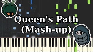 Queens Path  Hollow Knight Mashup Piano Tutorial Synthesia [upl. by Norval]