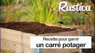 Potager en carré  préparer le substrat de culture [upl. by Ruosnam]