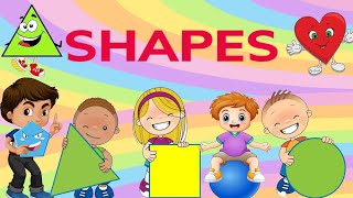 shapes name  shapes for kids  geometric shapes 2D shapes names circle  square  shapes song [upl. by Pearse]