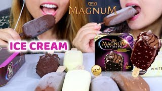 MAGNUM ICE CREAM BARS  ASMR EATING INTENSE CRUNCH MUKBANG [upl. by Rima682]