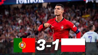 CRISTIANO MARCA SU GOL 906 ante POLONIA 31  UEFA Nations League 2024 [upl. by Akihsat]