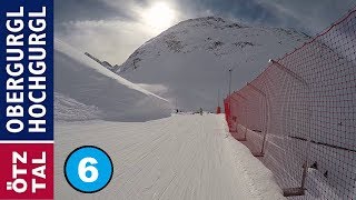 obergurgl hohgurgl ski piste 6 blue GoPro from top to bottom  обергургль хохгургль трасса № 6 синяя [upl. by Eelessej]