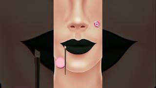 Black colour lip art shorts asmr [upl. by Nahsar]