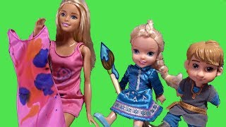 Elsa and Anna toddlers clothes decorating with Barbie the Disney princesses and my little pony [upl. by Edveh842]