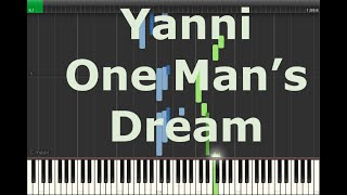 Yanni  One Mans Dream  Piano Tutorial  Easy [upl. by Einaled]