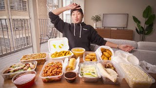 American tries 100 worth of British Chinese Takeaway [upl. by Siegfried]