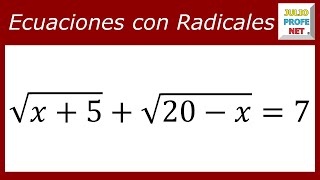 Ecuaciones con radicales  Ej 6 [upl. by Dolan]