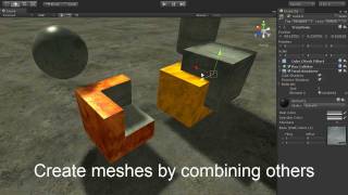 MegaMesh for Unity3D Boolean feature [upl. by Orlina]