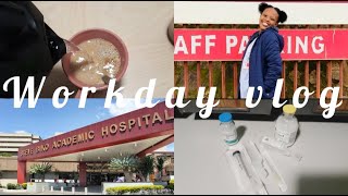 Lets go to work together  Workday vlog  South African YouTuber  Student Nurse [upl. by Hanoy]