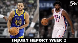 NBA Fantasy Injury Report For Week 2  The Intern [upl. by Ashby107]