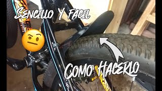 Como Hacer Un Guardabarros De Bicicleta Casero How To Make A Home Bicycle Mudguard [upl. by Mercedes]