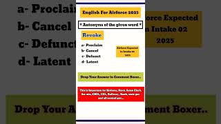 Synonyms and antonyms Antonyms and synonyms for competitive exams short feed shorts airforce [upl. by Wagstaff615]