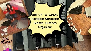 EASY SETUP TUTORIAL Portable Wardrobe Closet [upl. by Nnylorac]