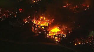 Southern California fire burns multiple structures [upl. by Acinoryt]