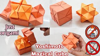 Fidget origami paper  Origame  origami fidget toys cube  Yoshimoto cube  antistress transformer [upl. by Odinevneib]