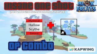 『Hallow Scythe  Superhuman』 Insane one shot op combo  Blox Fruits [upl. by Spohr]