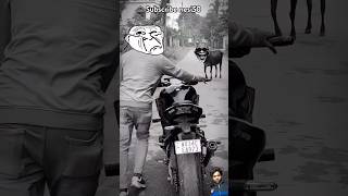 SUPER BIKE VS SUPER COW🥵😱। shorts vairal youtub  rider cow trollface funny [upl. by Nnahgiel82]