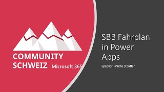 SBB Fahrplan in Power Apps [upl. by Tarryn]