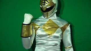 MMPR White Ranger Spandex Review [upl. by Nerradal]