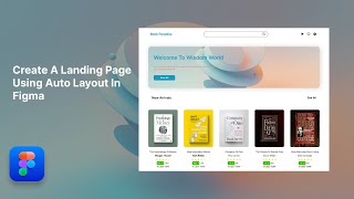 Online Bookstore Landing Page Using Figma  Auto layout  Tutorial [upl. by Lana]