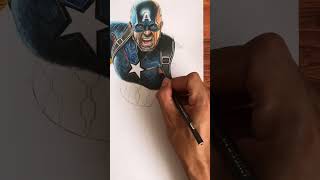 Mewarnai capten america drawing mewarnaigambar superheroes art shorts dasafniart [upl. by Adilem50]