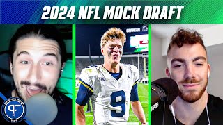 2024 NFL Mock Draft JJ McCarthy to Giants JT Tuimoloau Rises [upl. by Nivri856]