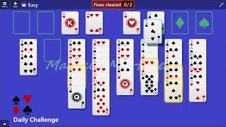 Microsoft Solitaire Collection  FreeCell Easy  March 22 2015  Daily Challenges [upl. by Bores]