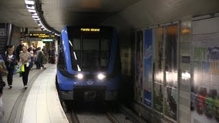 C20 Tunnelbanans gröna linjen vid Tcentralen i Stockholm [upl. by Mariette]