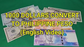 1000 Dollars to Philippine Peso  1000 Dollar convert to Philippine Peso  Currency Universe English [upl. by Gale]