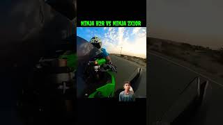 zx10r vs H2®R but H2®R is powerhouse 😈👀 h2r dragrace shorts [upl. by Anawd181]