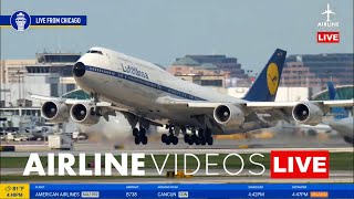 🔴LIVE Chicago OHare Airport ORD Airport Plane Spotting  LIVE Plane Spotting [upl. by Artimed]