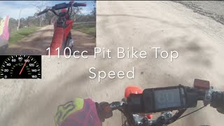 110cc pit bike top speed [upl. by Sig]