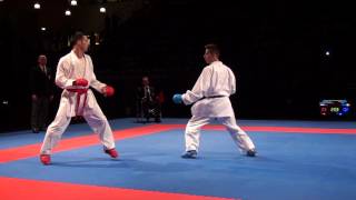 Karate1 PL Almere 2014  MAHDI vs MARESCA  Kumite male 60 FINAL [upl. by Anibla]