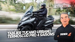 Tablier Tucano Urbano Termoscud Pro 4 saisons I TEST DEMO [upl. by Nauwtna]