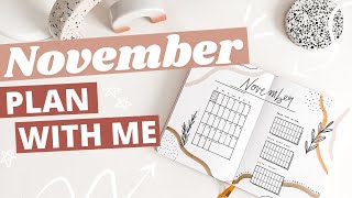 Bullet Journal NOVEMBER PLAN WITH ME 2021  holiday planning amp easy spreads [upl. by Arvid]