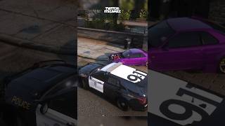 Me hago pasar por policía😈 y me robo un SKYLINE R34🔥 roleplay gtarp humor gta [upl. by Dorry]