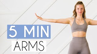 5 MIN TONED ARMS WORKOUT  No Equipment [upl. by Butterfield]