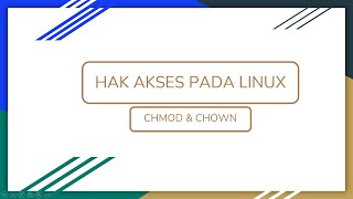 CHMOD amp CHOWN  MATERI PERTEMUAN 6  ASDOS  PRAKTIKUM MK SISTEM OPERASI 2022 [upl. by Bust]