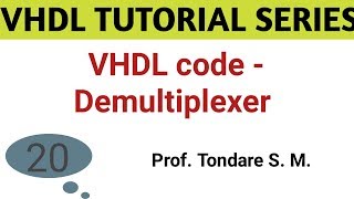 VHDL code Demultiplexer [upl. by Naujed]