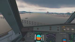 Fs2020  Approach Santos Dumont Airport  Quest 3  14102024 [upl. by Eirojam]