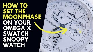 How to set the Moonphase on the Omega x Swatch Snoopy Watch [upl. by Noevart]