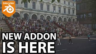 This Blender Addon Allows you To Simulate Crowds  population [upl. by Yatnahc]