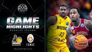 MHP RIESEN Ludwigsburg v Galatasaray EKMAS  Gameday 3  Highlights  BasketballCL 202324 [upl. by Parsaye]