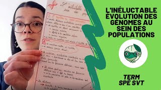 Linéluctable évolution des génomes au sein des populations  Term spé SVT  Madame SVT [upl. by Natica]