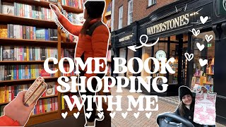 cozy new year bookstore vlog ☔️☕️ come book shopping with me at Waterstones 📚 [upl. by Yelyab]