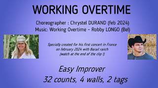 WORKING OVERTIME line dance CHRYSTEL DURAND [upl. by Chucho]